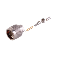 Conector N Macho de anillo plegable para cable RG-174/U, BELDEN 8216.