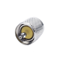 Conector UHF Macho (PL-259) de Anillo Plegable para Cable Coaxial RG-8/X, 9258, LMR-240,  Níquel/ Plata/ Baquelita.