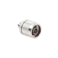 Adaptador en Línea, de Conector Mini UHF Hembra a N Macho, Níquel/ Oro/ Teflón.