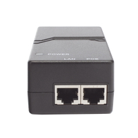 Inyector PoE estándar 15 watts, Compatible Multi-marcas, Detección Inteligente Anti Accidentes (802.3af / Gigabit)
