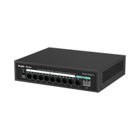 Switch PoE+ no Administrable, hasta 120 Watts, no administrable, 8 puertos PoE+, 2 Uplink Gigabit Ge / SFP