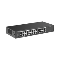 Switch no administrable, con 24 puertos Gigabit, Visible en la Topología