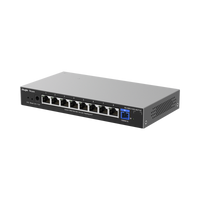 e-Lighten ONU / Switch Hibrido, Capa 2 con un Puerto PON 1G SC/UPC y 8 Puertos Ethernet 1G hasta 100 Clientes