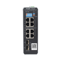 Switch Industrial PoE+ hasta 300 watts , Ideal para temperaturas Extremas y protección contra descargas, 1 puerto PoE++ 60W y 7 puertos PoE+ 30W, 2 SFP Uplink