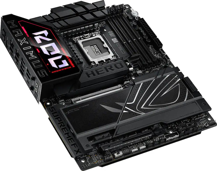 ASUS - Tarjeta Base ROG MAXIMUS Z890 HERO (Socket LGA 1851) Intel Z890 ATX DDR5 Wi-Fi 7 - Negro