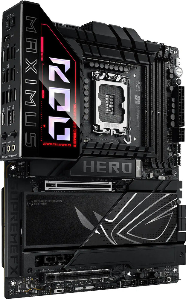 ASUS - Tarjeta Base ROG MAXIMUS Z890 HERO (Socket LGA 1851) Intel Z890 ATX DDR5 Wi-Fi 7 - Negro