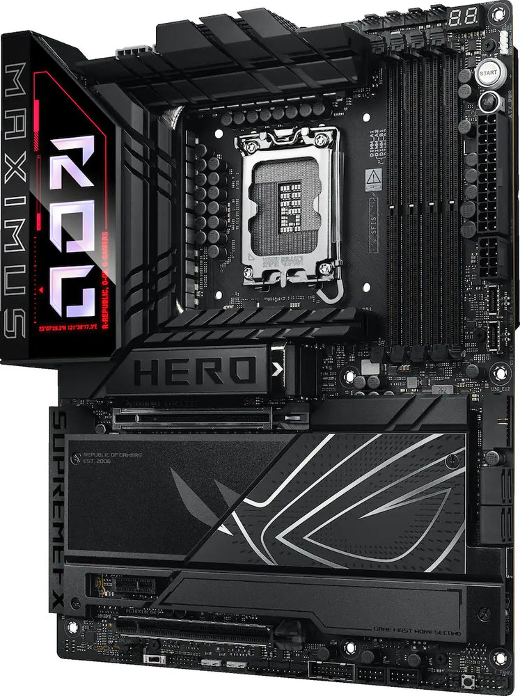 ASUS - Tarjeta Base ROG MAXIMUS Z890 HERO (Socket LGA 1851) Intel Z890 ATX DDR5 Wi-Fi 7 - Negro