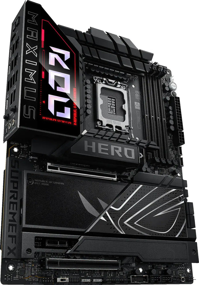 ASUS - Tarjeta Base ROG MAXIMUS Z890 HERO (Socket LGA 1851) Intel Z890 ATX DDR5 Wi-Fi 7 - Negro