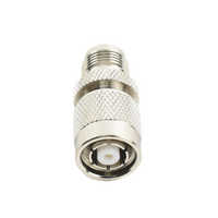 Adaptador en Línea, de Conector TNC Macho Inverso a TNC Hembra, Nquel/ Oro/ Teflón.
