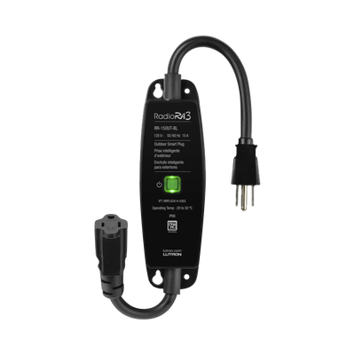 Interruptor de enchufe para exteriores on/off, resistente a la intemperie IP66, 15 A en iluminación o 1/2 HP en motores, sistema RadioRA 3