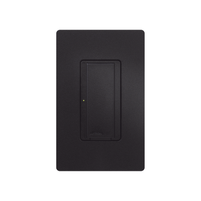 Switch de pared inteligente RadioRA 2 con cable neutro, 8 A en iluminación y motores de hasta 1/4 HP, 120 V, unipolar o multilocación, color Midnight