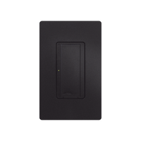 Switch de pared inteligente RadioRA 2 con cable neutro, 8 A en iluminación y motores de hasta 1/4 HP, 120 V, unipolar o multilocación, color Midnight