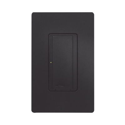 Switch de pared inteligente de doble voltaje 120-277 V, dos hilos sin neutro, 8 A en iluminación y motores de hasta 1/10 HP, para RadioRA 2 y RA2 Select, color Midnight