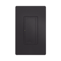 Switch de pared inteligente de doble voltaje 120-277 V, dos hilos sin neutro, 8 A en iluminación y motores de hasta 1/10 HP, para RadioRA 2 y RA2 Select, color Midnight