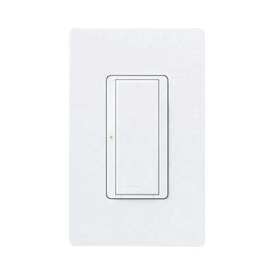 Interruptor de pared on/off para sistema RadioRA 2, doble voltaje 120/277 V, 8 A en iluminación y motores de 1/10 HP (3 A), dos hilos sin cable neutro, unipolar o multilocalización