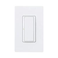 Interruptor de pared on/off para sistema RadioRA 2, doble voltaje 120/277 V, 8 A en iluminación y motores de 1/10 HP (3 A), dos hilos sin cable neutro, unipolar o multilocalización