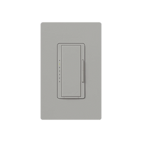 Atenuador de pared inalámbrico Maestro RF para RadioRA 2 y RA2 Select, 250 W LED/CFL, neutro opcional, color gris