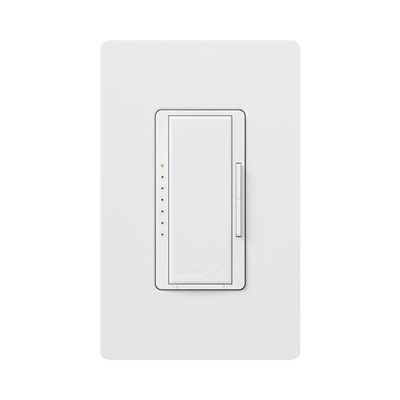 Atenuador de pared Maestro RF PRO de 120 V, 250 W en LED o 500 W incandescente, fase seleccionable y neutro opcional, para RadioRA 2, RA2 Select y RadioRA 3
