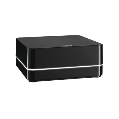 Controlador principal para sistema RA2 Select, administra hasta 100 dispositivos inalámbricos, conexión Ethernet al router y control desde la app de Lutron