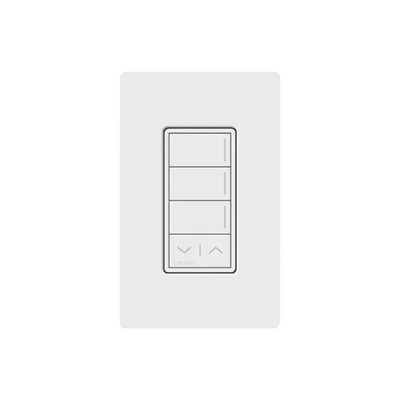 Botonera híbrida Sunnata de 3 botones con subir/bajar, dimmer y teclado integrados en un solo dispositivo, para RadioRA 3
