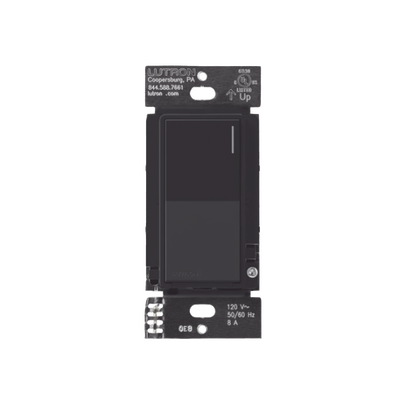 Apagador auxiliar Sunnata de pared para control de 3 vías o escalera, 120 V, compañero cableado del apagador principal del sistema RadioRA 3, color negro mate (Midnight)