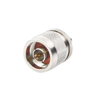 Adaptador en Línea de Conector SMA Macho a N Macho, Níquel/ Oro/ Teflón.