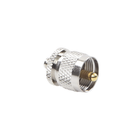 Adaptador en Línea de Conector SMA Hembra a UHF Macho (PL-259), Níquel/ Oro/ Teflón.