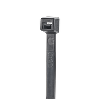Cincho de Nylon 6.6 StrongHold™, 160mm largo x 2.5mm ancho, Color Negro, Exterior Resistente a Rayos UV, Paquete de 100pz