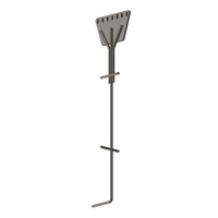 Ancla de Piso Tipo Paleta 7 Orificios para Retenida. Placa: 3/4", Redondo: 1", Altura: 210 cm. Galv. Inmersión.