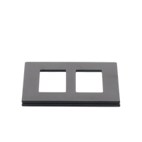 Placa de pared de 2 espacios sin tornillos visibles, acabado satinado en color Midnight, para atenuadores y controles Lutron Maestro, Diva, Skylark y Pico