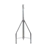 Tramo de Remate / Copete, tubo industrial 1 1/4" con tubo central 2 3/8", galvanizado por electrólisis.