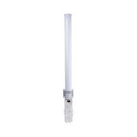 Antena Omnidireccional en 2.4 GHz, Rango de Frecuencias (2.3 - 2.5 GHz), Ganancia de 10 dBi, Doble Polaridad MIMO 2x2, Incluye Jumpers