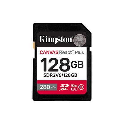 Tarjeta de memoria Kingston Canvas React Plus V60 SDXC UHS-II