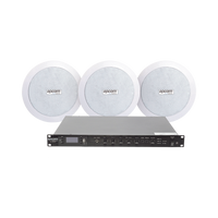 KIT de Amplificador de 120W para Rack SF120DTB | 3 Altavoces de Plafón de 5.5in SF-206P | 3.75 - 30W | Sistema 70/100V