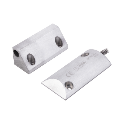 Contacto Magnético para Piso Uso Rudo / Salida Dual NC/NA / GAP 65 mm (2.5 in) / Aluminio / Cable Blindado 55 cm / UL & CE
