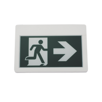 Letrero LED de Señalización de salida "Hombre Corriendo"/ Alto brillo / Uso en pared, lateral o techo / Batería de Respaldo Incluida con hasta 120 minutos de duracion