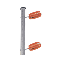 Aislador de Esquina Naranja para Cercos Eléctricos / 18 kV / Resinas Vírgenes / Resistencia 7.5-10.2 kg / Anti UV / 66 mm x 31.6 mm