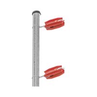 Aislador de Esquina Rojo para Cercos Eléctricos / 18 kV / Resinas Vírgenes / Resistencia 7.5-10.2 kg / Anti UV / 66 mm x 31.6 mm