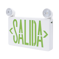 Letrero de Emergencia LED DUAL de SALIDA con Luz de Emergencia/Montaje Universal (pared, lateral o Techo)/Batería de Respaldo Incluida