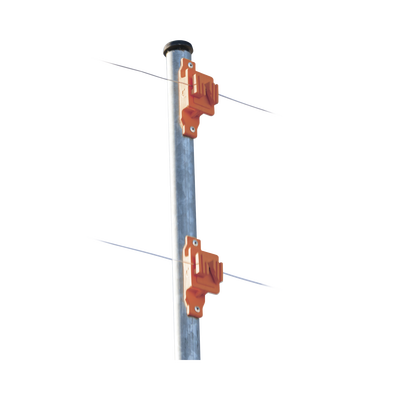 Aislador de Paso Naranja Reforzado para Cercos Eléctricos / Aislamiento hasta 18 kV / Resistente a Clima Extremo / Polipropileno y Policarbonato