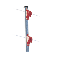 Aislador de Paso Rojo Reforzado para Cercos Eléctricos / Aislamiento hasta 18 kV / Resistente a Clima Extremo / Polipropileno y Policarbonato