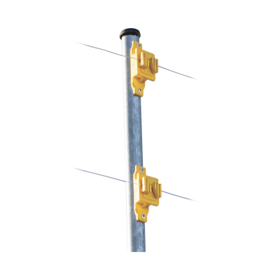 Aislador de Paso Amarillo Reforzado para Cercos Eléctricos / Aislamiento hasta 18 kV / Resistente a Clima Extremo / Polipropileno y Policarbonato