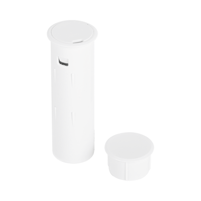 Sensor Magnético Inalámbrico para Empotrar / Invisible en Puerta Cerrada / Gap 2.54 cm / 345 MHz / Batería 5 Años / Diseño Cilíndrico Discreto