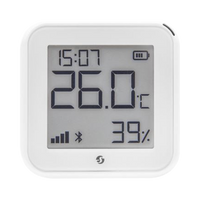 Pantalla Sensor de temperatura y humedad, inteligente e inalámbrico, integrable a la App de Shelly.