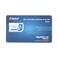 SIM SYSCOM 10 GB mensual para dispositivos móviles 3G/4G (Telcel) 1 año de servicio (solo datos)