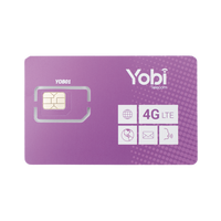 SIM Yobi para dispositivos móviles 3G/4G con recarga de 1GB cada mes durante 1 año de servicio (solo datos)