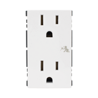 Módulo Dúplex de Contactos Eléctricos 10A 127V Color Blanco / Compatible con Cajas para Pavimento SM-CPAV-2 y SM-CPAV-4 / Requiere Adaptador SM-ADAP-FP para Fijación / Modelo 25424-30