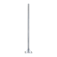 Mástil de 2 metros de 2" Diámetro, con Opresor, Base Soldada . Galvanizado por Inmersión en Caliente.