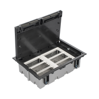 Caja Para Instalación en Piso Falso para Voz, Datos o Contactos Eléctricos / Capacidad para 6 Módulos / Espacio Embellecedor en la Tapa / Profundidad Ajustable de 90 a 120 mm (3.54 a 4.72 pulgadas) / Los Módulos se Adquieren Aparte / (SF610/14CY)