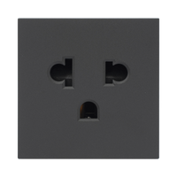 Módulo para Tomacorriente Euroamericano / Color Grafito / 45x45 mm (1.77 x 1.77 Pulgadas) / Compatible con Torres y Cajas para Escritorio de la Marca Simon